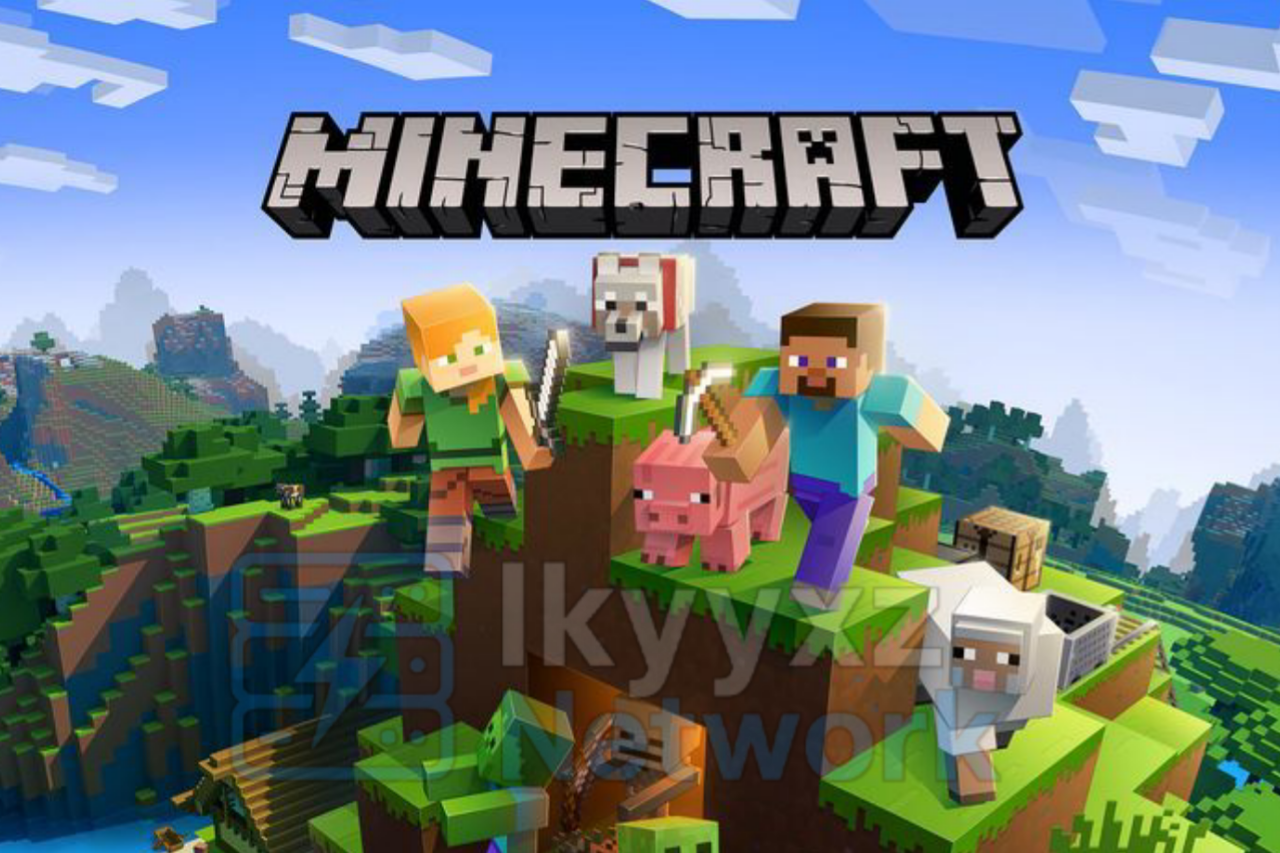 Minecraft server gameplay screenshot showing creative building mode
